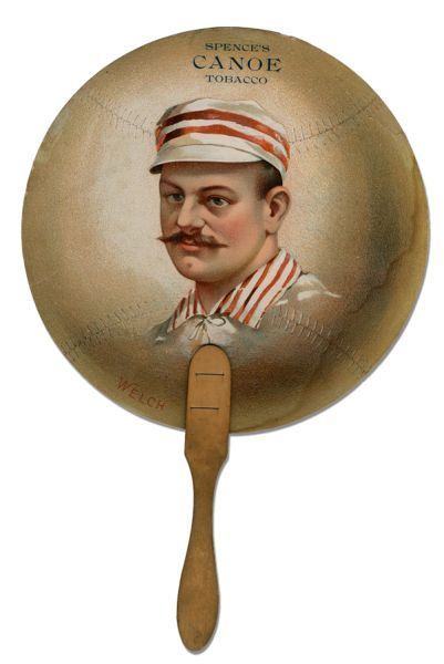 1880s Spence's Canoe Tobacco Mickey Welch Fan
